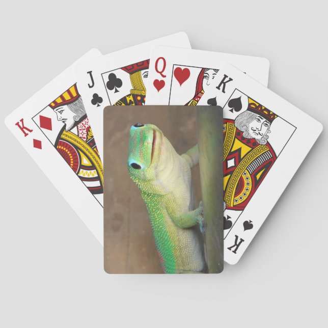 Jeu De Cartes Gecko Jour Poussière Or (dos)