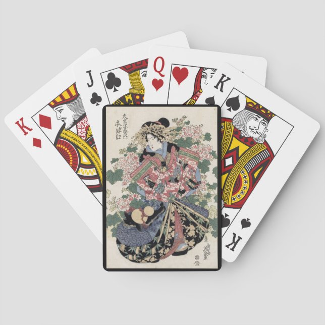 Jeu De Cartes Geisha d'Eisen Ukiyo-e (dos)