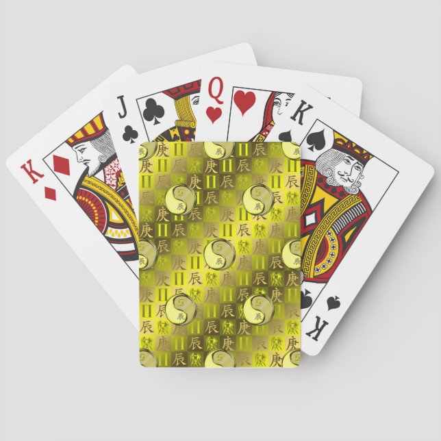 Jeu De Cartes Gémeaux & Dragon de Métal (dos)