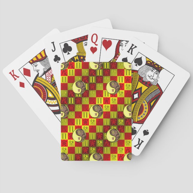 Jeu De Cartes Gémeaux & Tigre de Terre (dos)