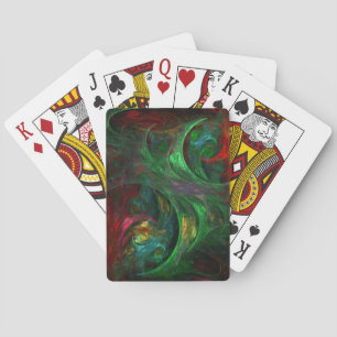 Jeu De Cartes Genesis Green Art Abstrait