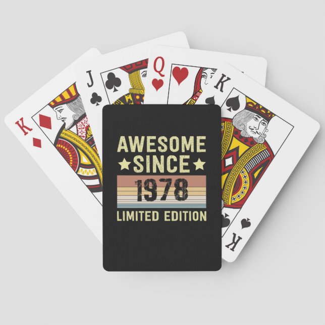 Jeu De Cartes Génial depuis 1978 Anniversaire (dos)