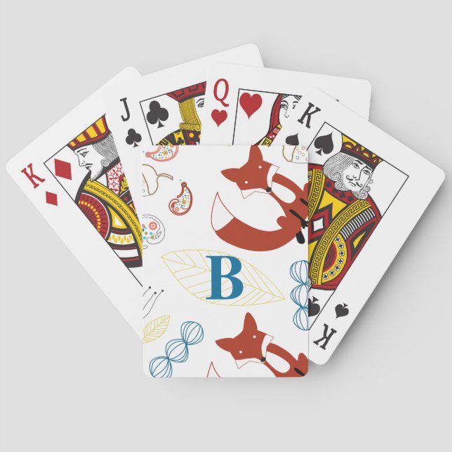 Jeu De Cartes Genre Révéler C'est un Garçon Fox Forêt forestière (dos)