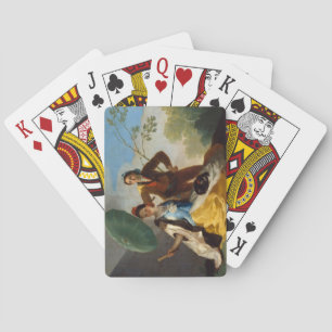 Jeu De Cartes Gentilhomme tenant une ombrelle pour une dame espa