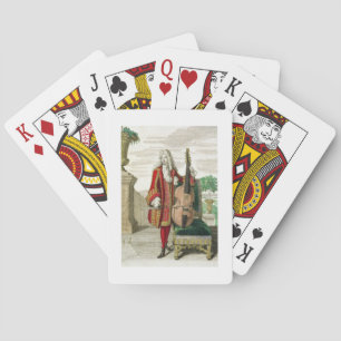 Jeu De Cartes Gentleman jouant du violoncelle, publié c.1688-90 