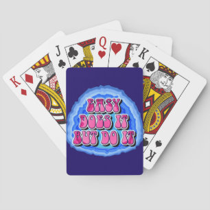 Jeu De Cartes Géode 'Easy Does It' - slogan de récupération en 1