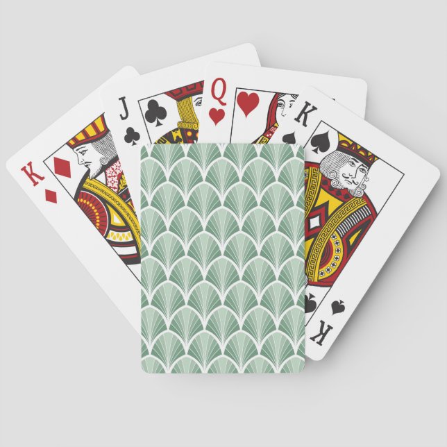 Jeu De Cartes Géométrique Classique : Style Art Déco Sans Couleu (dos)