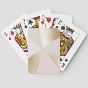 Jeu De Cartes Géométrique moderne Glam rose or