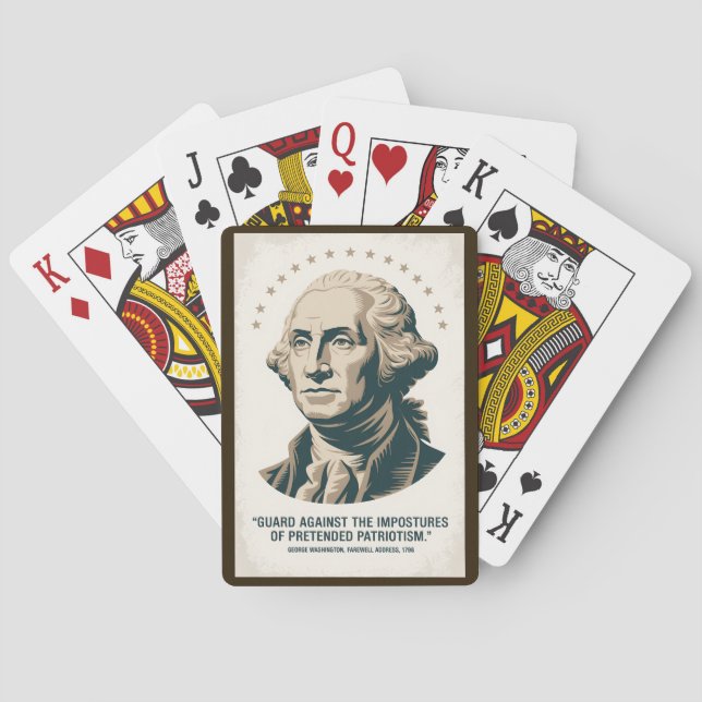 Jeu De Cartes George Washington Quote American President Art (dos)