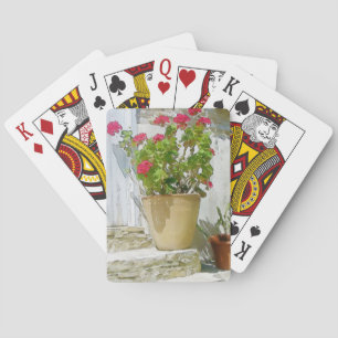 Jeu De Cartes Géranium de couleur rouge