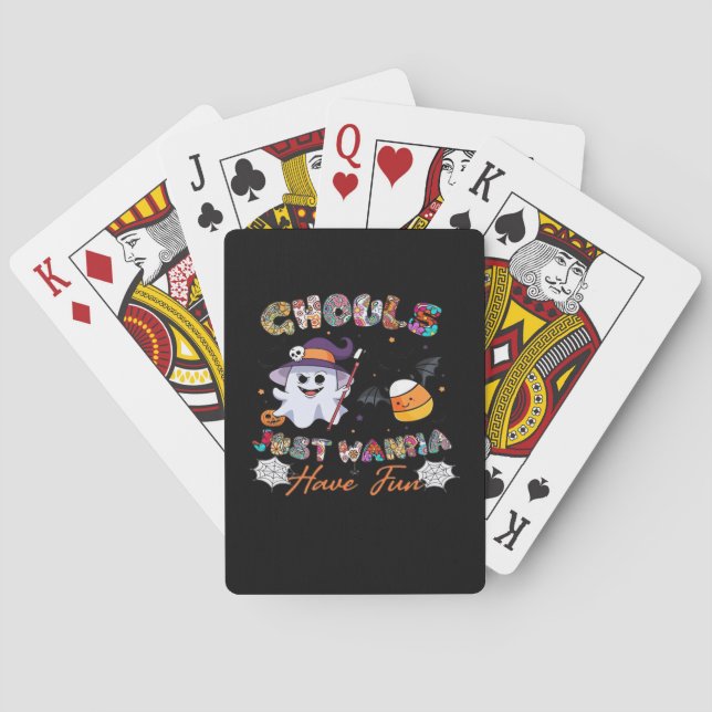 Jeu De Cartes Ghouls veut juste s'amuser chemise - Retro Hallowe (dos)