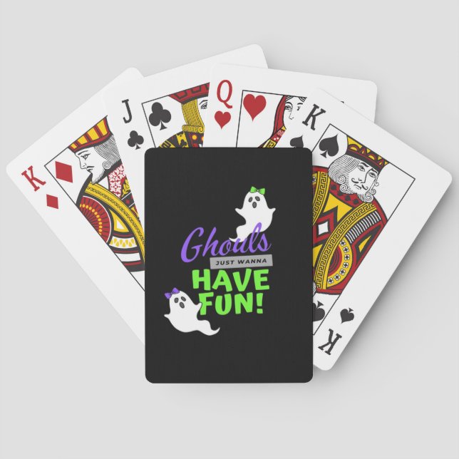 Jeu De Cartes Ghouls veut juste s'amuser drôle automne (dos)