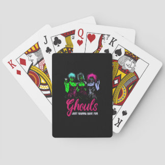 Jeu De Cartes Ghouls veut juste s'amuser - Drôle Hallowe Vintage