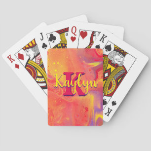 Jeu De Cartes Gibier Red Purple Acrylic Flow Art