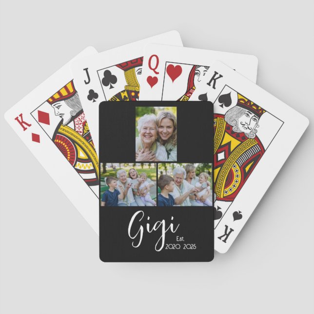 Jeu De Cartes Gigi Script Black établi 3 Photo (dos)
