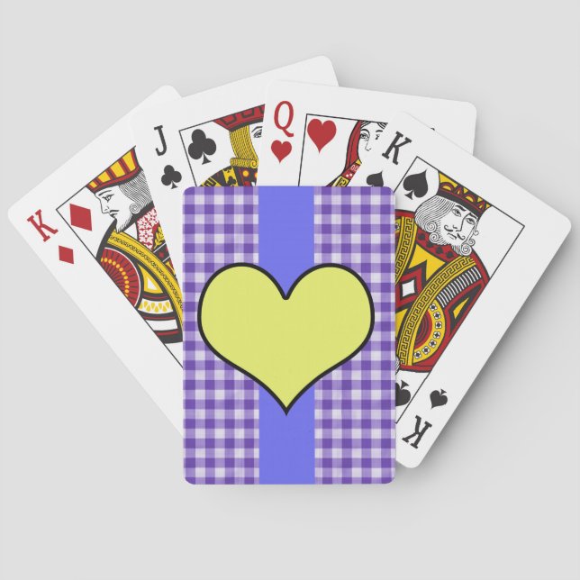 Jeu De Cartes Gingham and Hearts Design (dos)