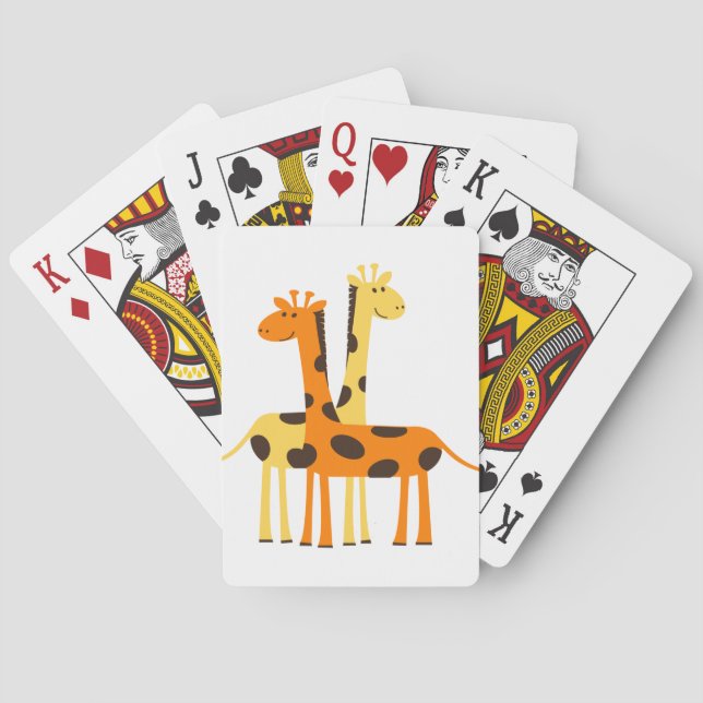 Jeu De Cartes girafe afrique safari faune (dos)