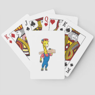 Jeu De Cartes Girafe as Carpenter with Wood