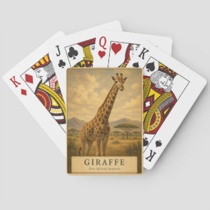 Jeu De Cartes Girafe Savane d'Afrique de l'Est VINTAGE