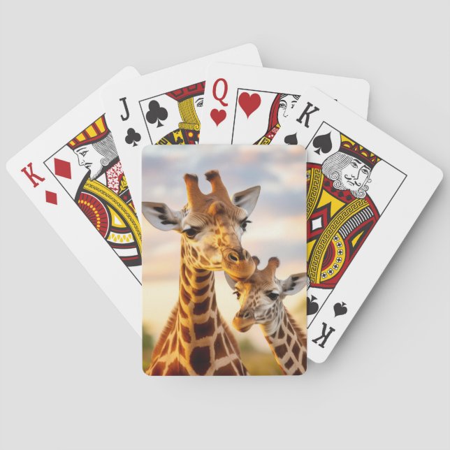 Jeu De Cartes Giraffe Animal sauvage Beauté Liberté Art sauvage (dos)