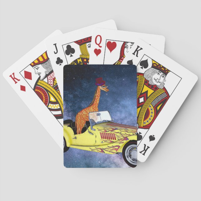 Jeu De Cartes Giraffe dans l'espace Jouer des cartes (dos)