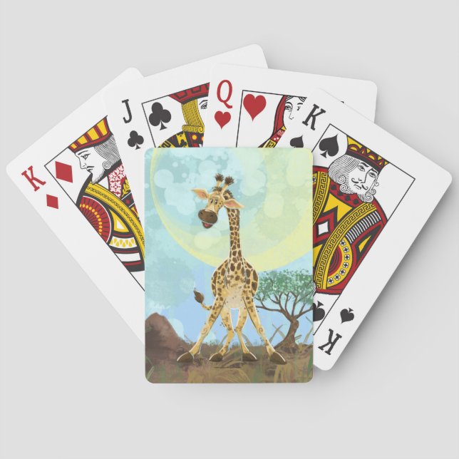 Jeu De Cartes Giraffe de la Parade Animale (dos)