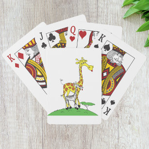 Jeu De Cartes Giraffe Et Cartes De Jeu Zebra