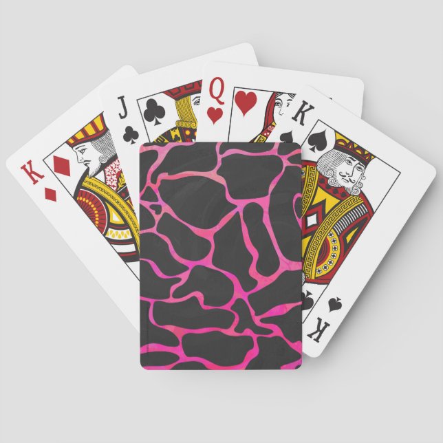 Jeu De Cartes Giraffe Hot Pink and Black Print (dos)