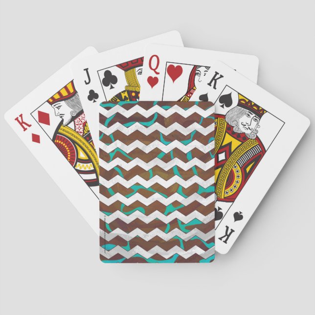 Jeu De Cartes Giraffe Impression Brown et Turquoise (dos)