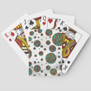 Jeu De Cartes Giraffe Impression Brown et Turquoise