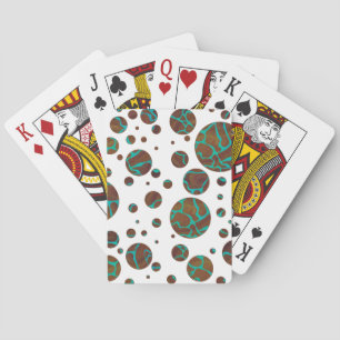 Jeu De Cartes Giraffe Impression Brown et Turquoise