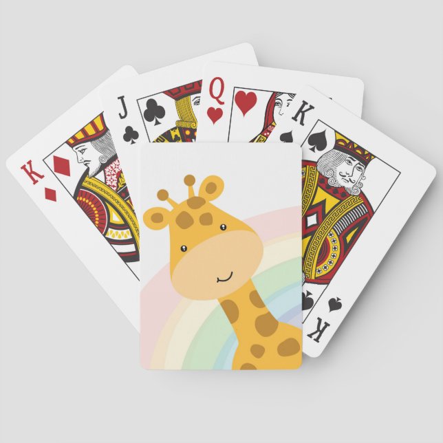 Jeu De Cartes Giraffe Lover Cute Giraffe Peeking (dos)