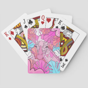 Jeu De Cartes Giraffe Lover Giraffe Le Pastel Rose