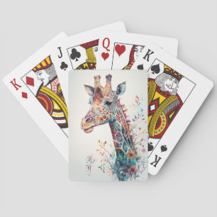 Jeu De Cartes Giraffe Majestic Belle oeuvre d'art Guide d'esprit