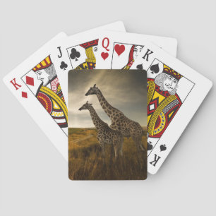 Jeu De Cartes Giraffes et le paysage