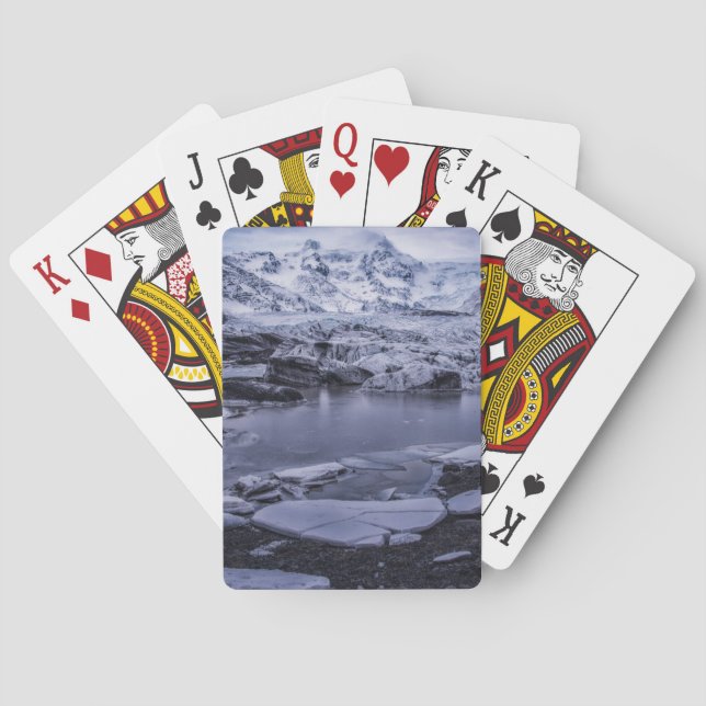 Jeu De Cartes Glace et neige | Glacier Sólheimajökull, Islande (dos)