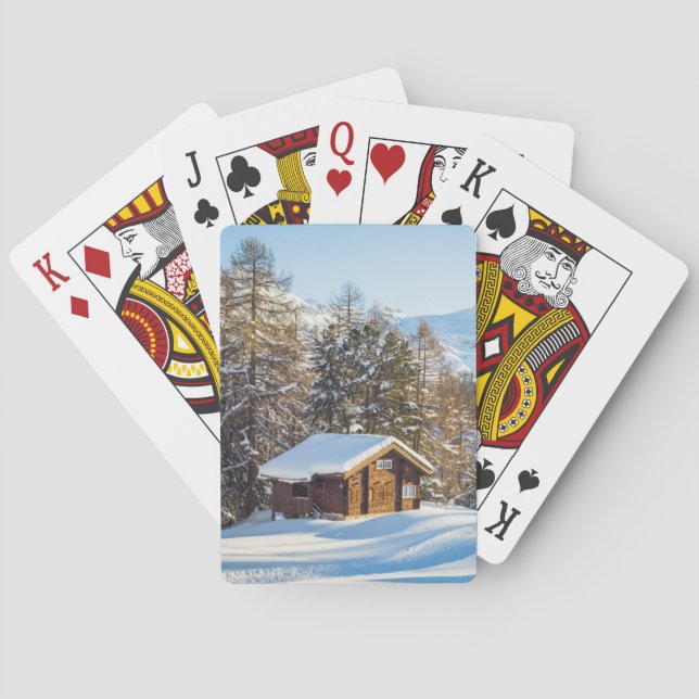 Jeu De Cartes Glace et neige | Journal d'hiver Cabine Alpes suis (dos)