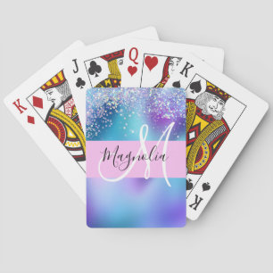 Jeu De Cartes Glam Holographique Sirène Paillettes Étincelle Mon