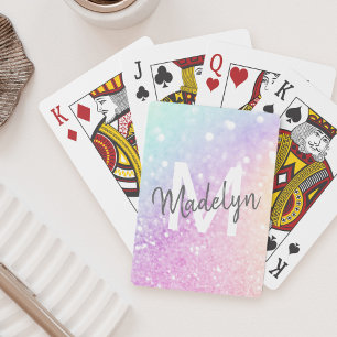 Jeu De Cartes Glam Iridescente Parties scintillant colorée perso