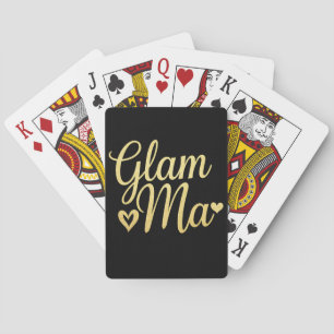 Jeu De Cartes Glam Ma Cœur Or Maman Grand-mère Fête des Mères