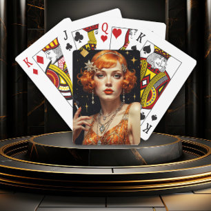 Jeu De Cartes Glamour du Gatsby doré