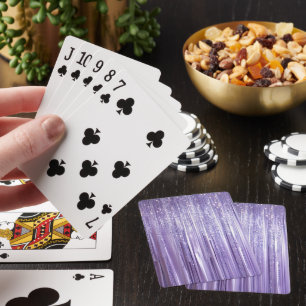 Jeu De Cartes Glamour Fille Lavande Paillettes Rayures