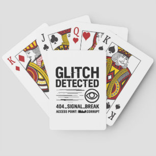 Jeu De Cartes GLITCH DÉTECTÉ - Transmission du signal endommagé