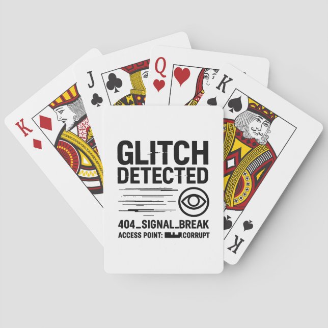 Jeu De Cartes GLITCH DÉTECTÉ - Transmission du signal endommagé (dos)