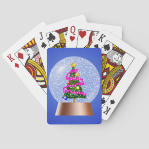 Jeu De Cartes Globe des neiges de l'arbre de Noël