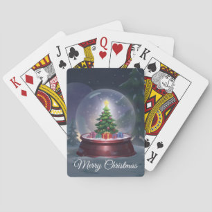 Jeu De Cartes Globe des neiges de l'arbre de Noël