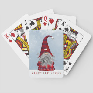 Jeu De Cartes Gnome de Noël de Noël de Buffalo rouge et noir