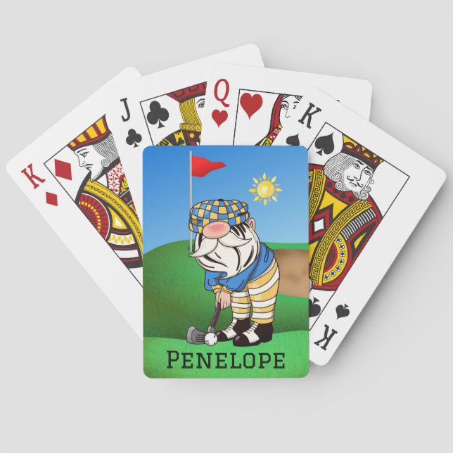 Jeu De Cartes Gnome Golf Monogramme Classic Playing Cards (dos)
