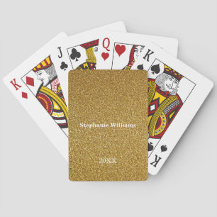Jeu De Cartes Gold Golden Parties scintillant Custom Name Year C