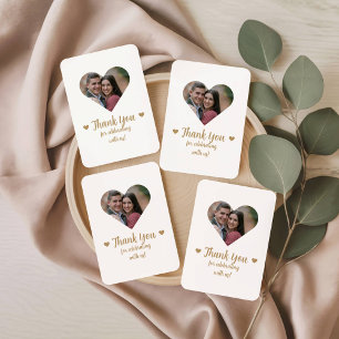 Jeu De Cartes Gold Heart Photo Wedding Favoriser la lecture de c